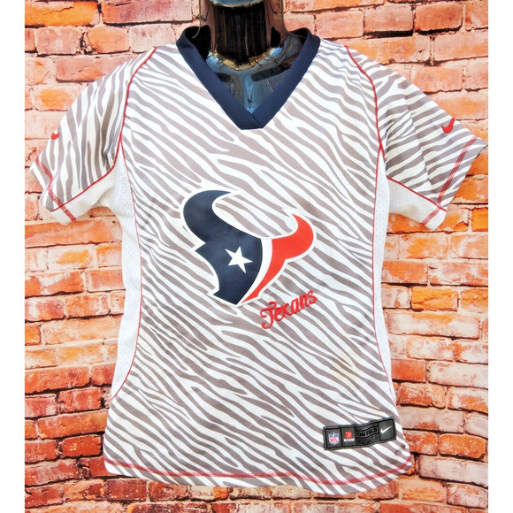 JJ WATT 99 Houston Texans Women Zebra"Stitched NFL Football Jersey Medium Nike - Picture 1 of 8